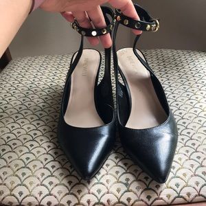 Size 7.5 | Black Kitten heels | Nine West